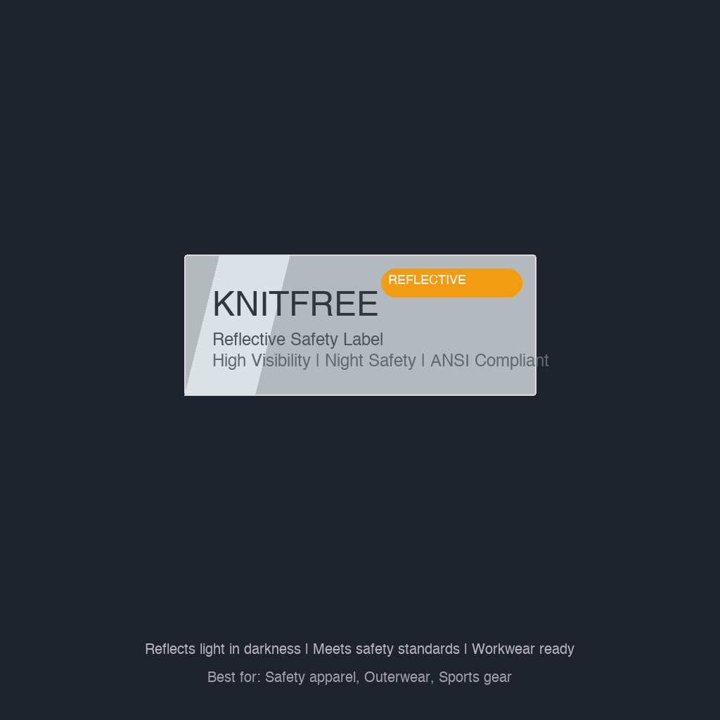 KnitFree Reflective Heat Transfer Label — High-Visibility Safety Apparel — Heat Transfer Label